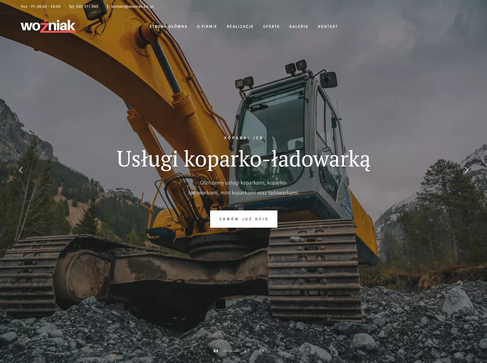 Strona firmy Wo藕niak zaprojektowana i zbudowana przez nxtweb.